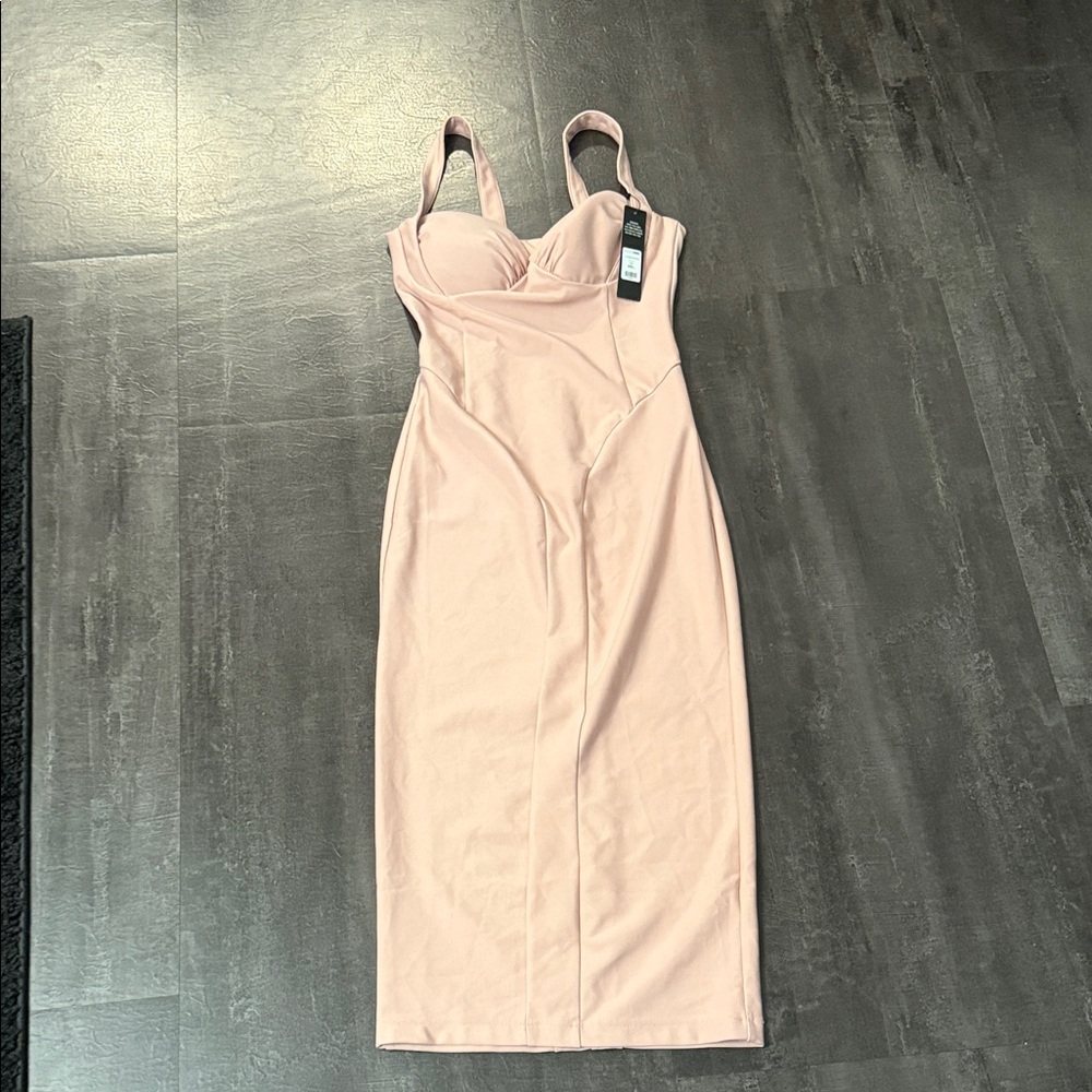Fashion Nova Light Pink Midi Dress